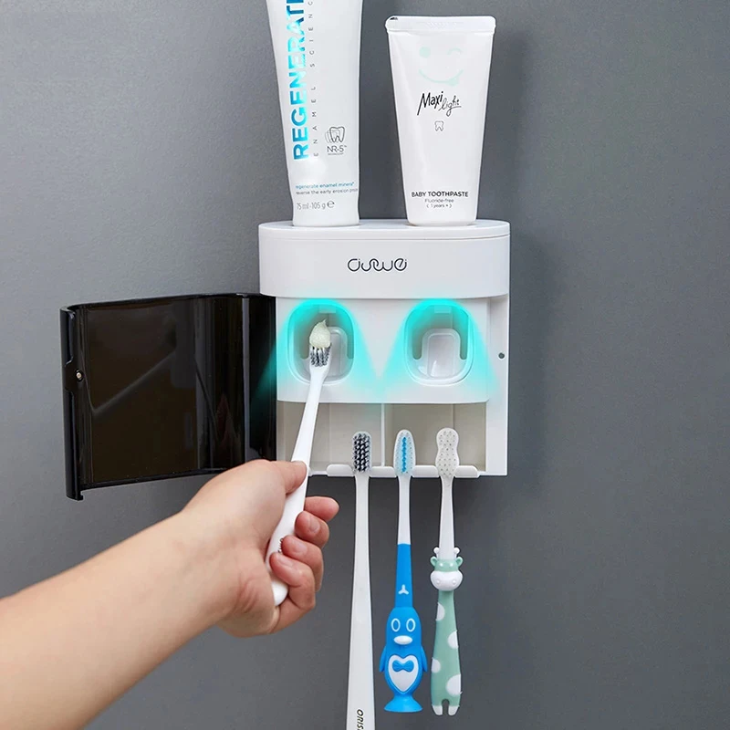 Wall Mounted Automatic Toothpaste Squeezer Toothpaste Dispenser Magnetic Toothbrush Holder Toothpaste Rack Bathroom Accessories
Wall Mounted Automatic Toothpaste Squeezer Toothpaste Dispenser Magnetic Toothbrush Holder Toothpaste Rack Bathroom Accessories