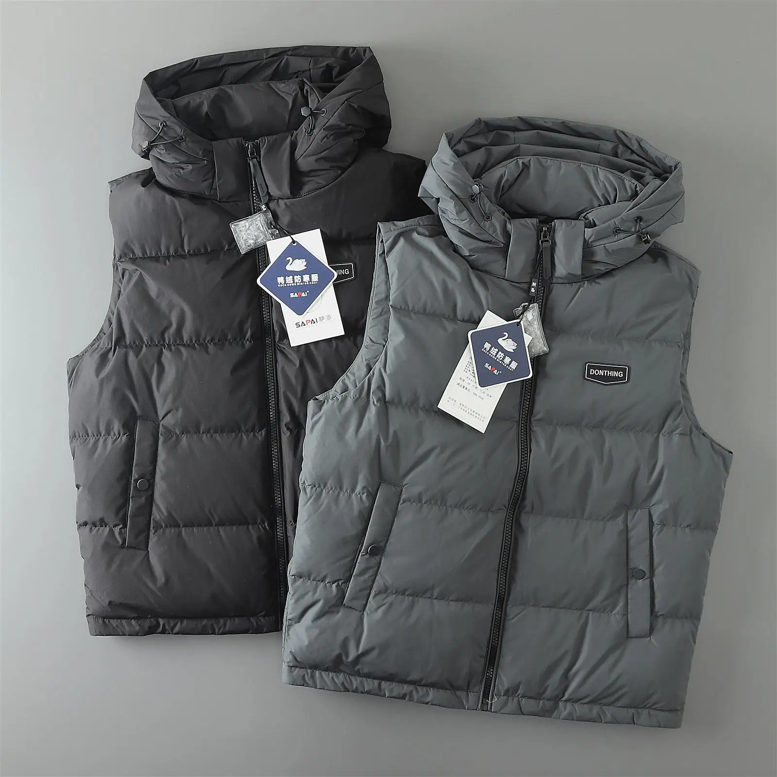 Men's down Vest 90 White Du Feather Windproof Warm Casual Hooded Faion Urban Sle Zipper Closure Single Wear
Men's down Vest 90 White Du Feather Windproof Warm Casual Hooded Faion Urban Sle Zipper Closure Single Wear