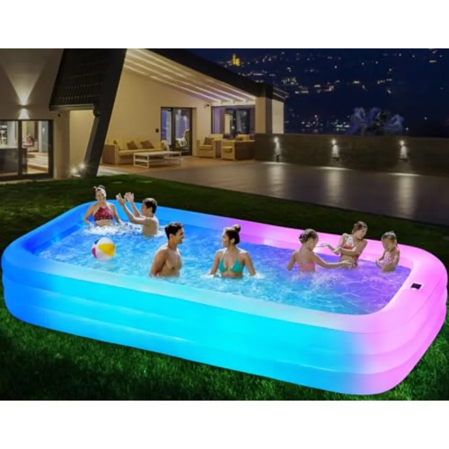 Backyard outdoor solar inflatable pool for adults PVC thickened material multicolor LED lights oversized 145x74x22 family swimm
Backyard outdoor solar inflatable pool for adults PVC thickened material multicolor LED lights oversized 145x74x22 family swimm