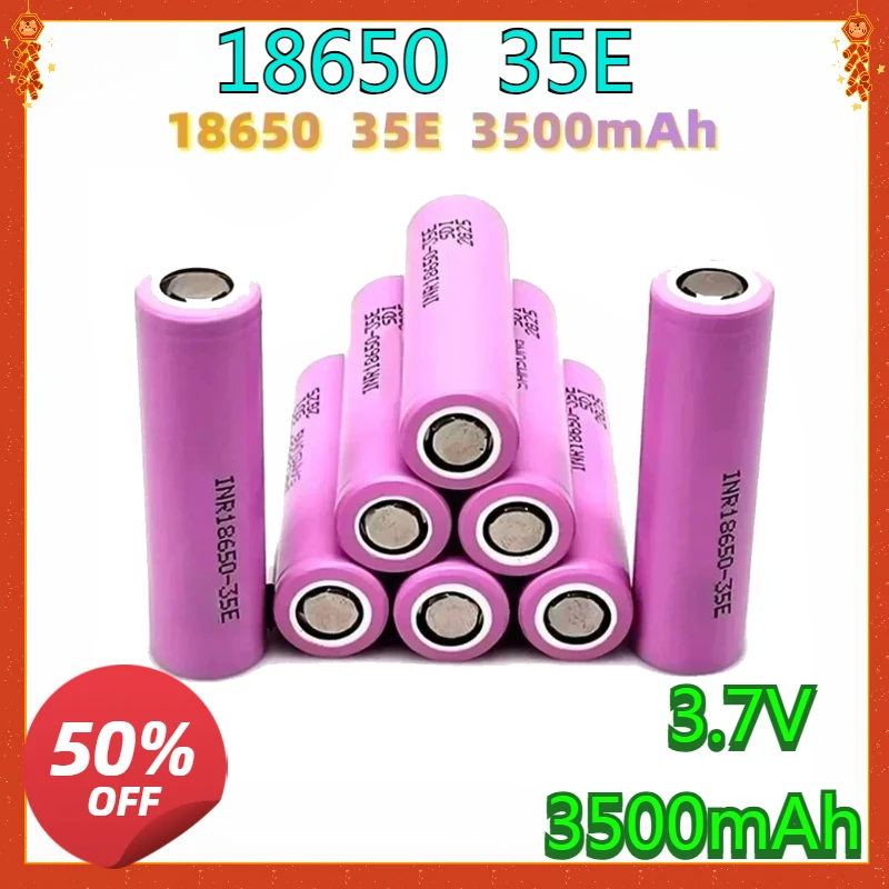 High-capacity NEW High-quality New Rechargeable Lithium-ion Battery 18650 35E 3500mAh 20A Discharge INR18650 3.7V 3500mAh
High-capacity NEW High-quality New Rechargeable Lithium-ion Battery 18650 35E 3500mAh 20A Discharge INR18650 3.7V 3500mAh
