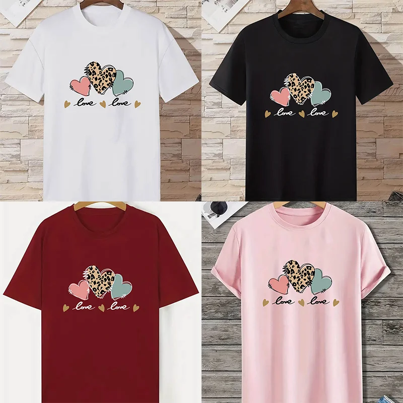 2024 Summer Loose Women's T-Shirt High Quality Heart Pattern Printed Short Sleeve Plus Size Women's Short Sleeve T-Shirt CCXX038
2024 Summer Loose Women's T-Shirt High Quality Heart Pattern Printed Short Sleeve Plus Size Women's Short Sleeve T-Shirt CCXX038