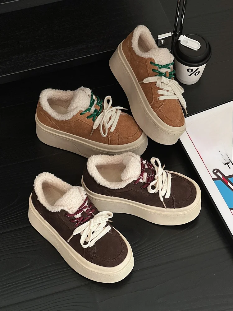 Thi Sole Fce Lined Genuine Leather Retro Sle Women's Casual Sports oes Warm And Comfortable Cross Laced Flat Footwear
Thi Sole Fce Lined Genuine Leather Retro Sle Women's Casual Sports oes Warm And Comfortable Cross Laced Flat Footwear