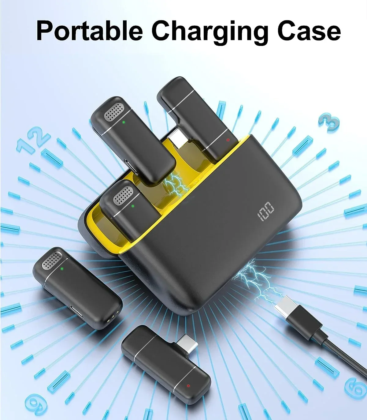 K30 Wireless Lavalier Mic Portable Audio Video Recording for iPhone Android Notebook Live Gaming Mic Microphone Charging Case
K30 Wireless Lavalier Mic Portable Audio Video Recording for iPhone Android Notebook Live Gaming Mic Microphone Charging Case