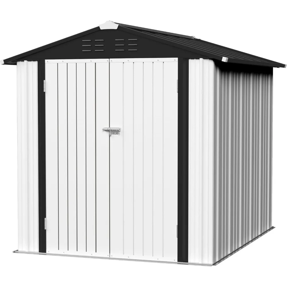 Metal Outdoor Storage Shed 6 x 8 FT Metal Shed with Lockable Door,Waterproof Garden Tool Shed Storage House for Backyard Patio
Metal Outdoor Storage Shed 6 x 8 FT Metal Shed with Lockable Door,Waterproof Garden Tool Shed Storage House for Backyard Patio