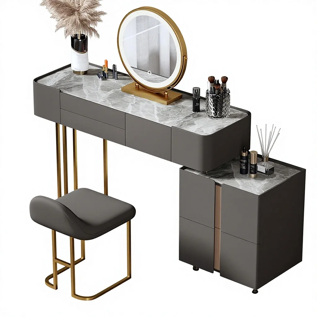 %Modern Solid Wood Dresser Set with Adjustable Lighted Mirror and Stool Minimalist Vanity for Bedroom Furniture 2 Drawers
%Modern Solid Wood Dresser Set with Adjustable Lighted Mirror and Stool Minimalist Vanity for Bedroom Furniture 2 Drawers