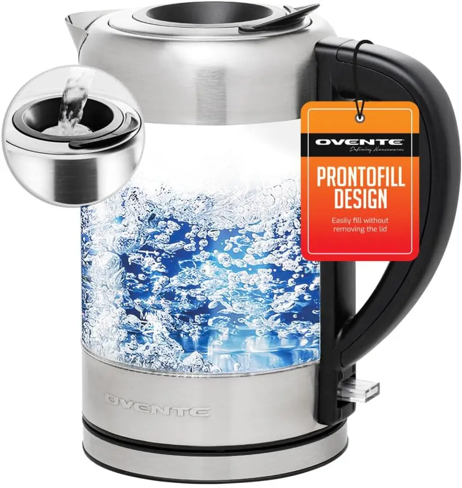 1.7L Glass Electric Kettle, 1500W Fast Boiling with Auto Shut-Off, LED Light, Cordless Design for Tea and Coffee
1.7L Glass Electric Kettle, 1500W Fast Boiling with Auto Shut-Off, LED Light, Cordless Design for Tea and Coffee