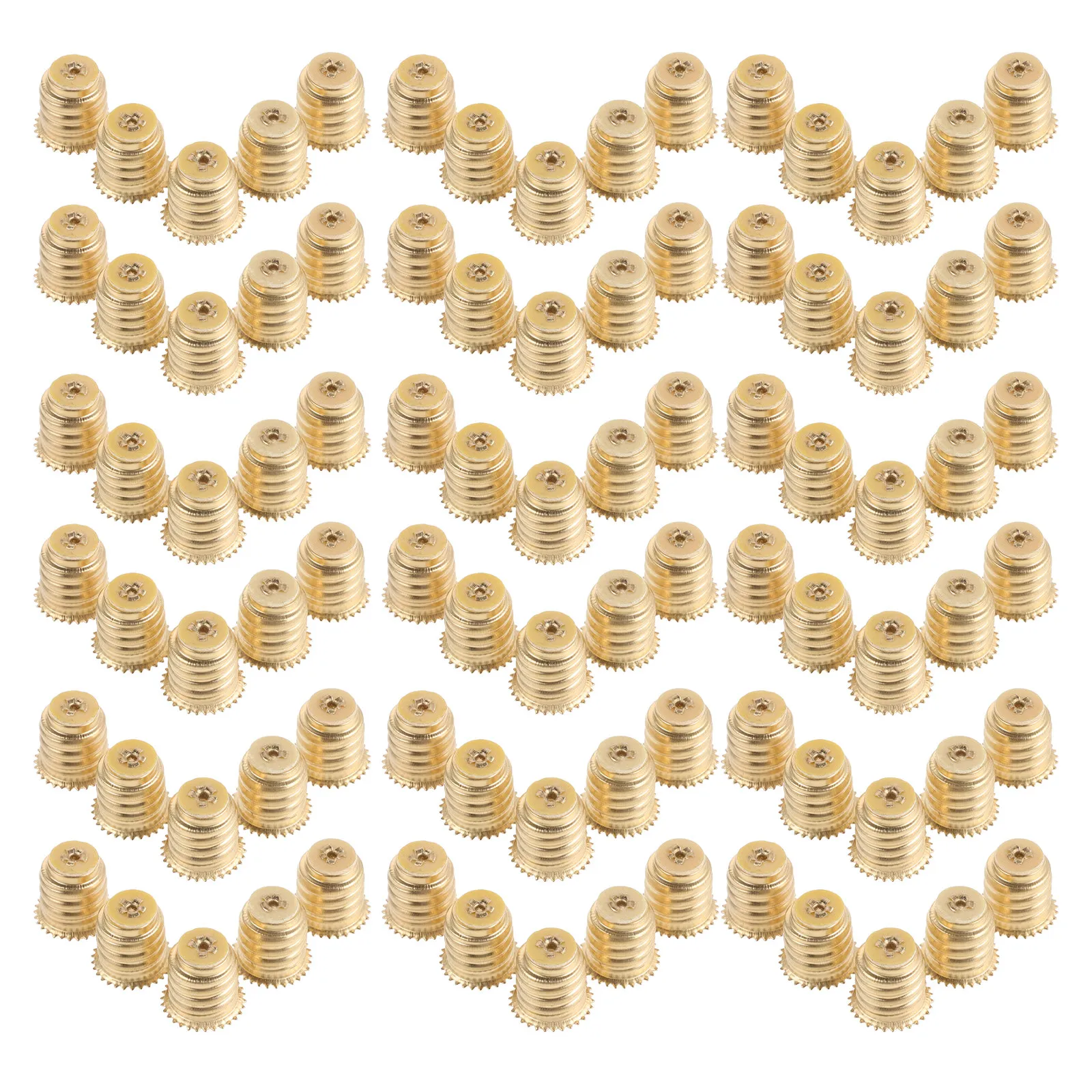 100Pcs E12 Brass Lamp Cap Flanged Threaded Socket Screw Shell for Chandelier Decorative Lighting Fixture Lamp Repair Candelabra
100Pcs E12 Brass Lamp Cap Flanged Threaded Socket Screw Shell for Chandelier Decorative Lighting Fixture Lamp Repair Candelabra