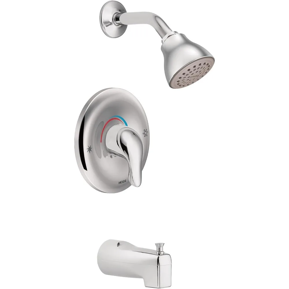 Moen Chateau Chrome Bathtub Trim Kit with Shower Head, Lever Handle, and Tub Spout - Valve Not Included, TL183EP
Moen Chateau Chrome Bathtub Trim Kit with Shower Head, Lever Handle, and Tub Spout - Valve Not Included, TL183EP