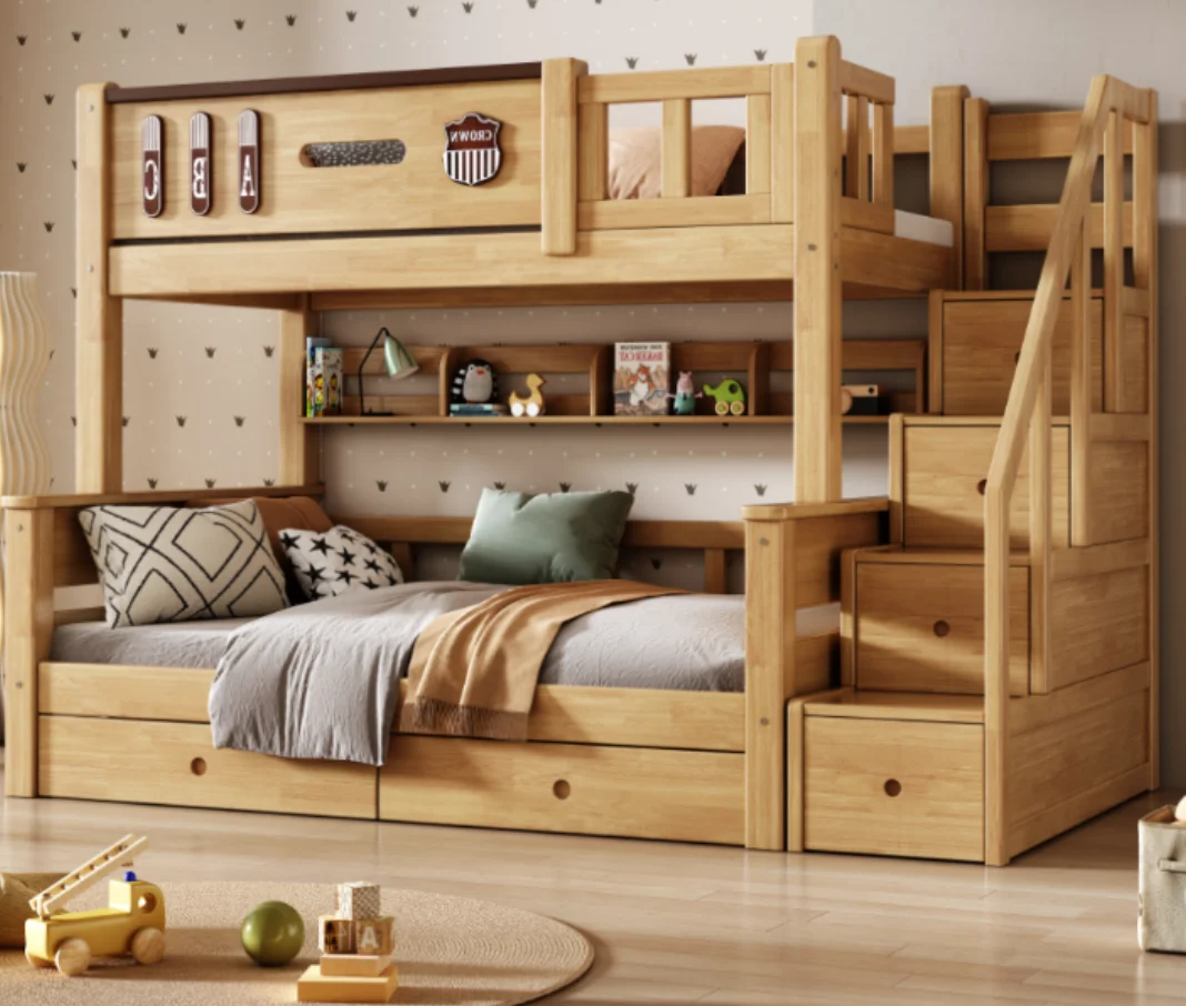 !@Solid Wooden Bunk Bed with Integrated Bed Storage Solid Wooden Nature Oak Wooden Color up and Down Bunk Bed
!@Solid Wooden Bunk Bed with Integrated Bed Storage Solid Wooden Nature Oak Wooden Color up and Down Bunk Bed