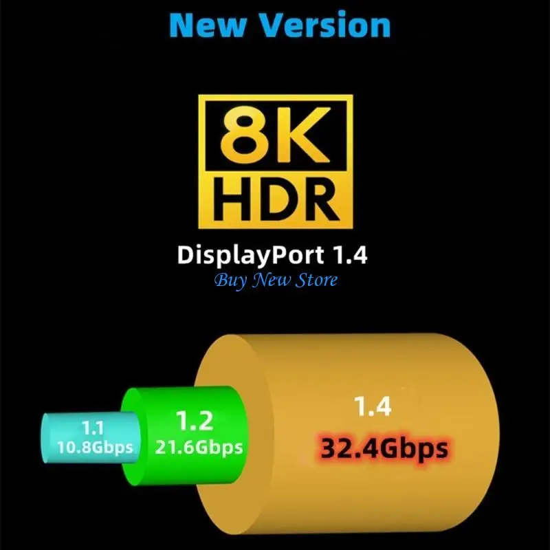 20CE 1m to 3.0m Long Gold Plated DisplayPort to DisplayPort Cable Fast Speed for Monitors and Projectors Supports 8K@60Hz
20CE 1m to 3.0m Long Gold Plated DisplayPort to DisplayPort Cable Fast Speed for Monitors and Projectors Supports 8K@60Hz