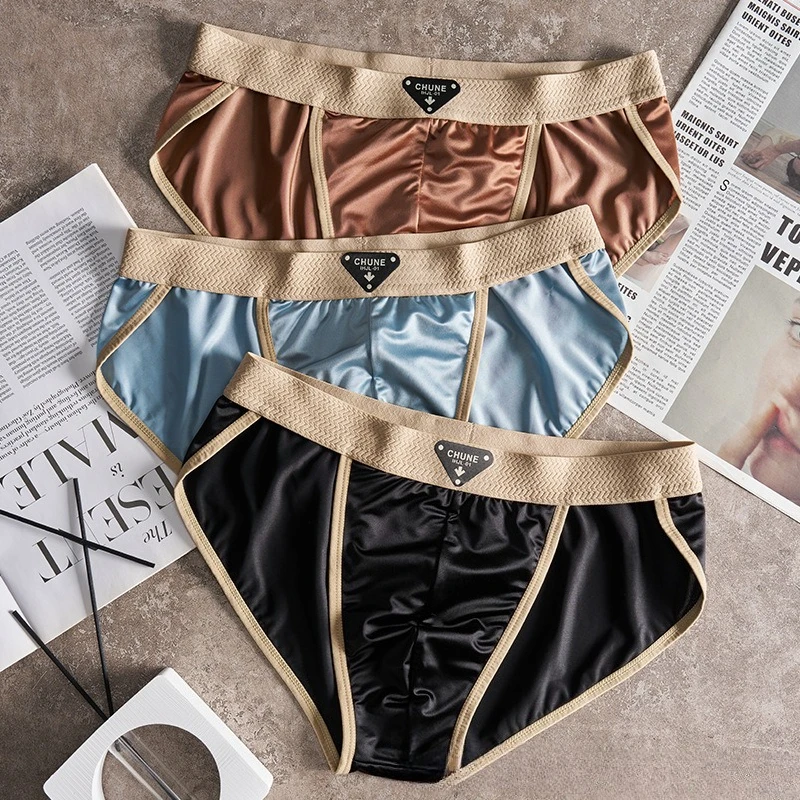 Mens Luxury Satin Silky Briefs Seemless Comfortable Underwear Breathable U Convex Pouch Underpants Solid High Elasticity Panties
Mens Luxury Satin Silky Briefs Seemless Comfortable Underwear Breathable U Convex Pouch Underpants Solid High Elasticity Panties