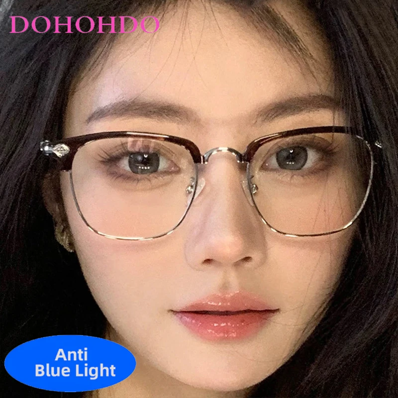 Retro Punk Metal Leg Anti-Blue Light Square Frame TR90 Glasses Women Men Luxury Brand Computer Optical Protection Eyewear Очки
Retro Punk Metal Leg Anti-Blue Light Square Frame TR90 Glasses Women Men Luxury Brand Computer Optical Protection Eyewear Очки