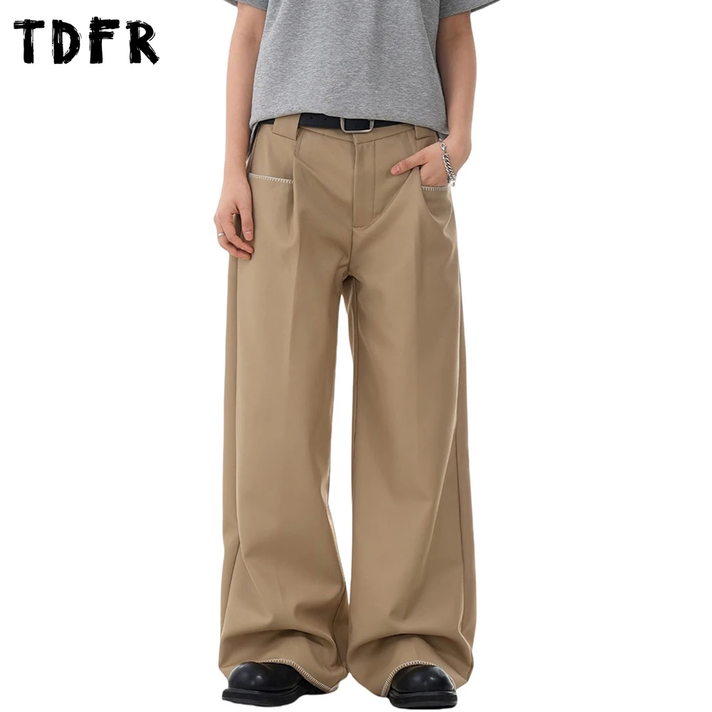Simple Embroidery Casual Suit Pants Mens Pleated Solid Color Retro Streetwear Loose Wide Leg Trousers Men
Simple Embroidery Casual Suit Pants Mens Pleated Solid Color Retro Streetwear Loose Wide Leg Trousers Men