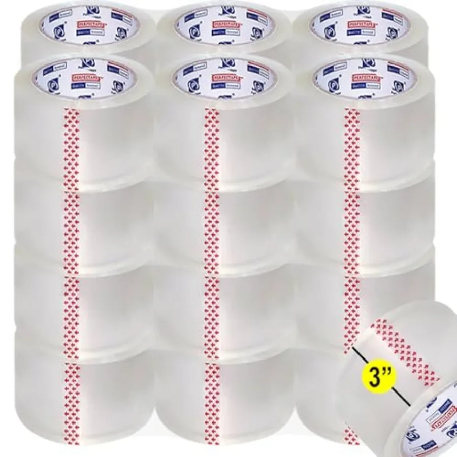 PERFECTAPE 3" Heavy Duty Packing Tape 24 Rolls, Total 1560Y, Clear, 2.7 mil, 3 inch x 65 Yards, Ultra Strong, Refill for Packag
PERFECTAPE 3" Heavy Duty Packing Tape 24 Rolls, Total 1560Y, Clear, 2.7 mil, 3 inch x 65 Yards, Ultra Strong, Refill for Packag