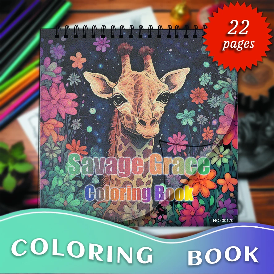 Savage Grace Coloring Book for Adults - 8.27 x 8.27 Inch 32 Page Coloring Book - Helps Reduce Stress and Ease Emotions
Savage Grace Coloring Book for Adults - 8.27 x 8.27 Inch 32 Page Coloring Book - Helps Reduce Stress and Ease Emotions
