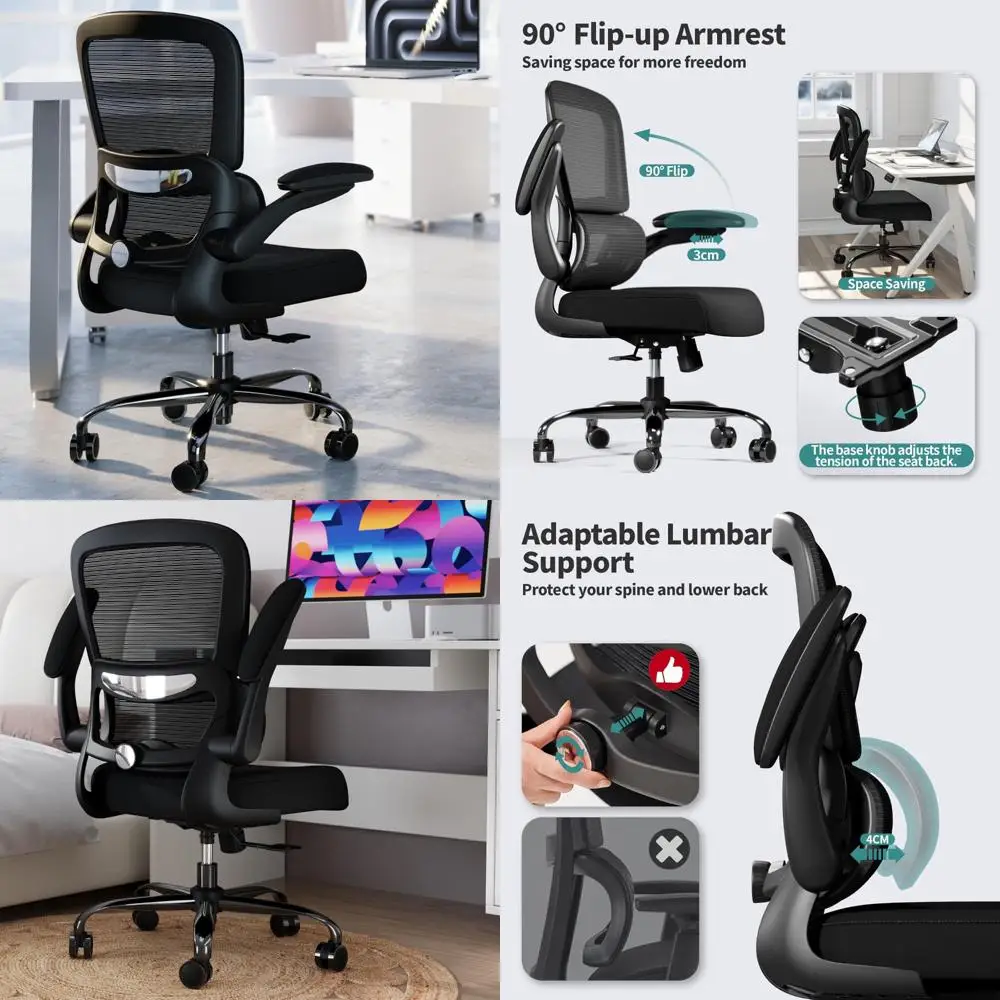 Ergonomic Desk Chair with Adjustable Lumbar Support, Mesh Computer Chair for Home Office Executive Use
Ergonomic Desk Chair with Adjustable Lumbar Support, Mesh Computer Chair for Home Office Executive Use