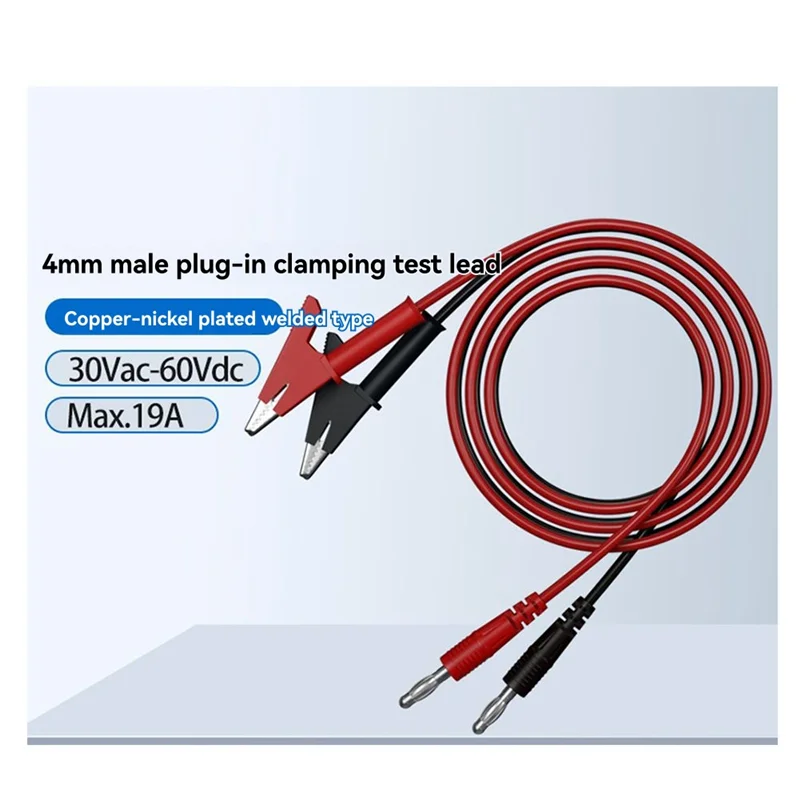 ABDJ-High Current 15A Test Line 4Mm Banana Plug To Alligator Clip With Pure Copper DC Regulated Power Supply Output
ABDJ-High Current 15A Test Line 4Mm Banana Plug To Alligator Clip With Pure Copper DC Regulated Power Supply Output