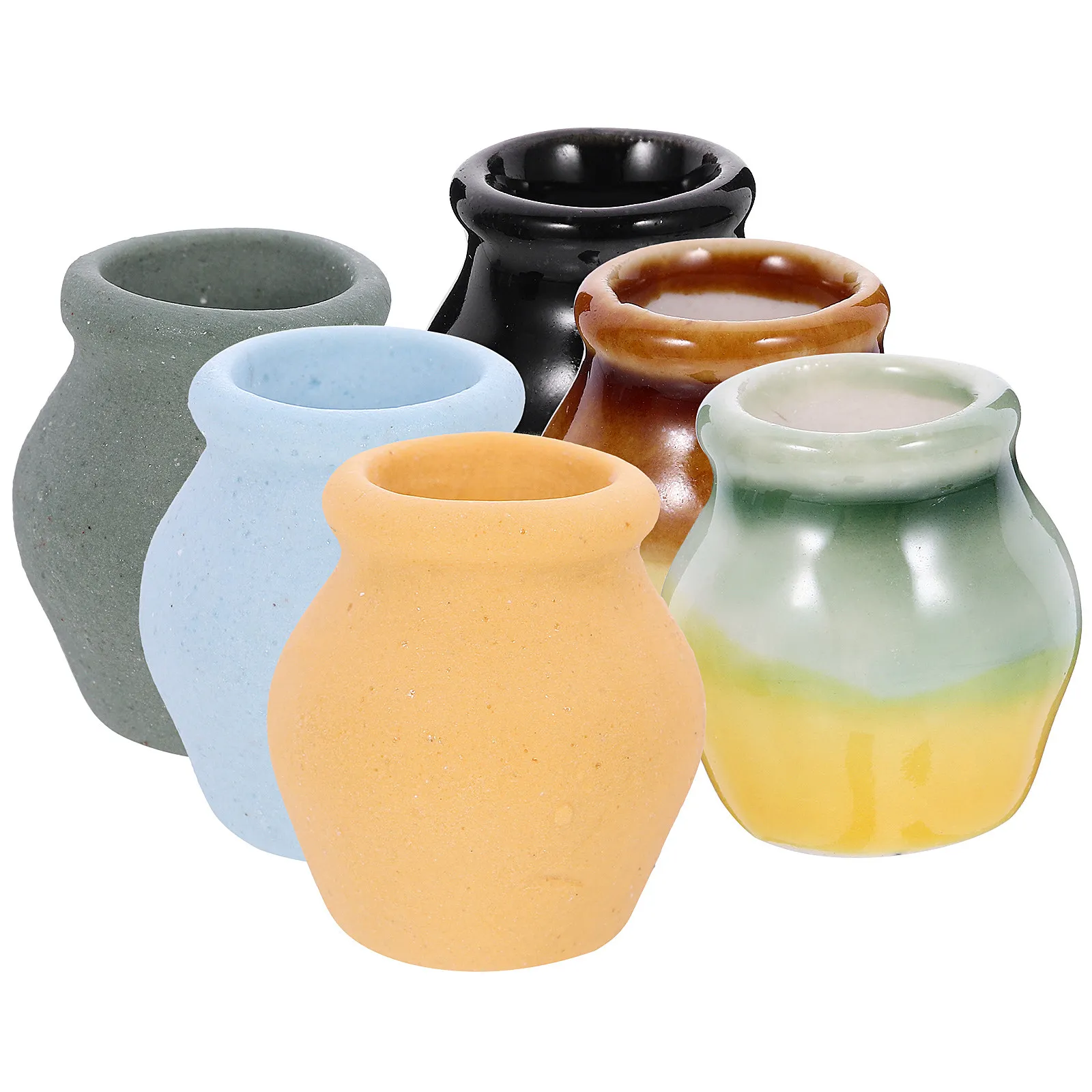 6Pcs Mini Ceramic Vase Set Realistic Small Flower Pot Home Office Desktop Decoration Mini Flower Arrangement Accessories
6Pcs Mini Ceramic Vase Set Realistic Small Flower Pot Home Office Desktop Decoration Mini Flower Arrangement Accessories