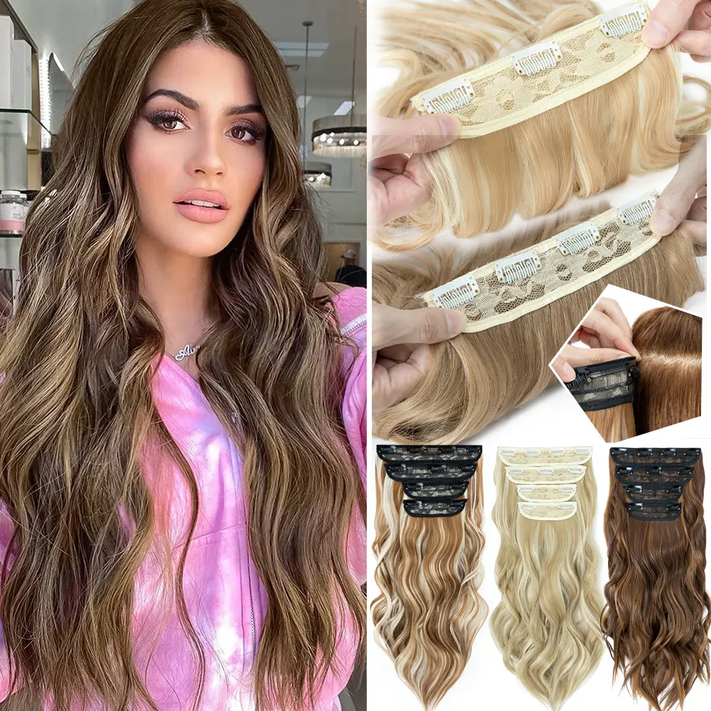 Snoilite Synthetic 4PCS/SET 24inch Long Wavy Natural Hair Ombre Hairpiece Heat Resistant Fiber For Women Hairstyle Daily Use
Snoilite Synthetic 4PCS/SET 24inch Long Wavy Natural Hair Ombre Hairpiece Heat Resistant Fiber For Women Hairstyle Daily Use