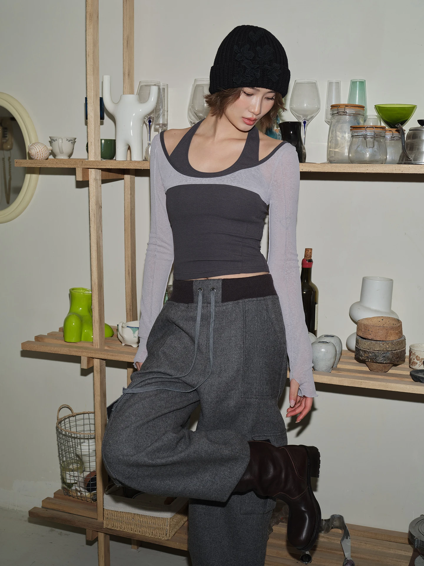 SoirReverie Ballet Sle Spliced Material Illusory Two-Piece Slimming Base Layer Top Casual Fit Long Sve Polyester Blend
SoirReverie Ballet Sle Spliced Material Illusory Two-Piece Slimming Base Layer Top Casual Fit Long Sve Polyester Blend