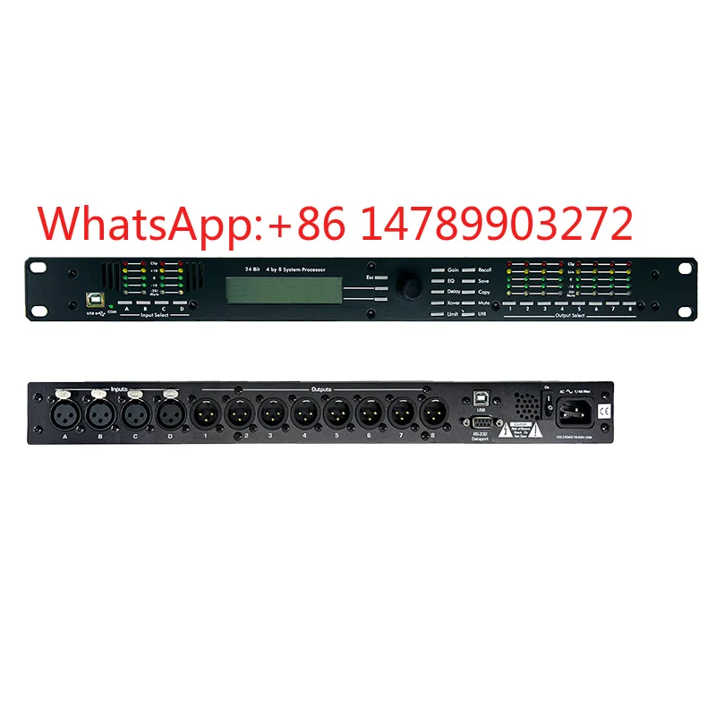 YOLO PR4.8SP 4×8 Digital Audio Processor, Professional Speaker Management Crossover DSP Noise Reduction Device
YOLO PR4.8SP 4×8 Digital Audio Processor, Professional Speaker Management Crossover DSP Noise Reduction Device