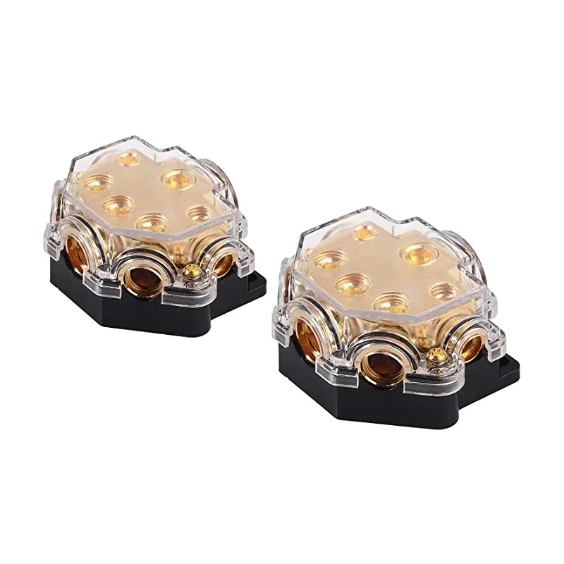 2PCS 5 Way Power Distribution Block Car Auto Audio Amplifier,0/2/4 Gauge in 2/4/8 Gauge Out Power Ground Distributor Blocks
2PCS 5 Way Power Distribution Block Car Auto Audio Amplifier,0/2/4 Gauge in 2/4/8 Gauge Out Power Ground Distributor Blocks