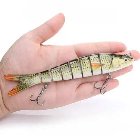 Affondamento Wobblers Esche da pesca Multi snodato Swimbait Esca dura Attrezzatura da pesca per spigola Isca Crankbait13.5cm 19g