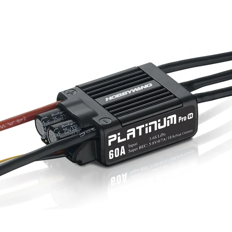 Hobbywing Platinum Pro V4 Бесщеточный ESC 60A Электронный регулятор скорости для 3-6S Lipo BEC для радиоуправляемого дрона FPV самолета
Hobbywing Platinum Pro V4 Бесщеточный ESC 60A Электронный регулятор скорости для 3-6S Lipo BEC для радиоуправляемого дрона FPV самолета