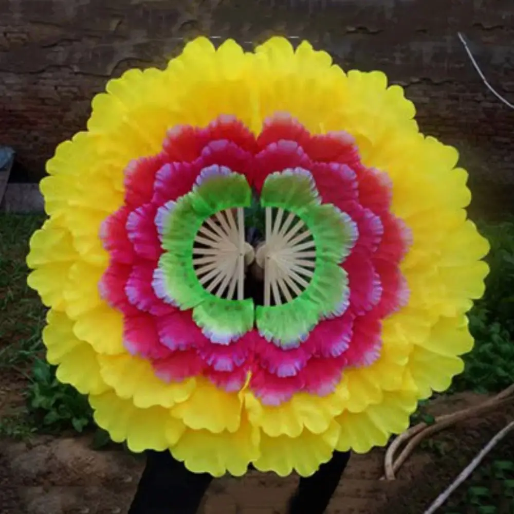 80/90cm Half-folded Dance Fan 4/5 Layers 10 Styles Double-sided Peony Petal Hand Fan Club Performance Props Adult
80/90cm Half-folded Dance Fan 4/5 Layers 10 Styles Double-sided Peony Petal Hand Fan Club Performance Props Adult