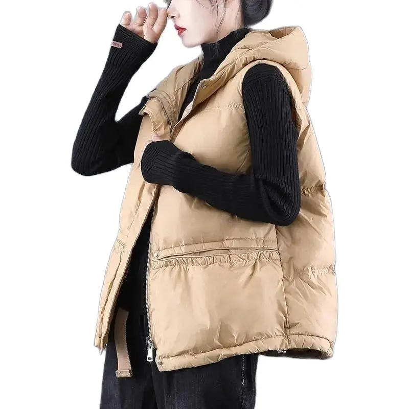 Fashion Hooded Down Cotton Vest Female 2023 New Women's Winter Waistcoat Korean Version Loose Sleeveless Cotton Jacket Parka
Fashion Hooded Down Cotton Vest Female 2023 New Women's Winter Waistcoat Korean Version Loose Sleeveless Cotton Jacket Parka