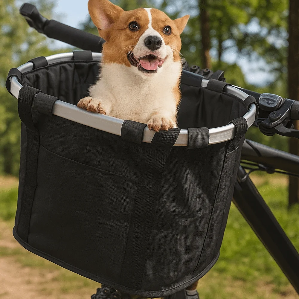 Detachable Bicycle Front Basket Foldable Aluminum Alloy Frame Cycling Handlebar Luggage Bag Black Good Load-bearing
Detachable Bicycle Front Basket Foldable Aluminum Alloy Frame Cycling Handlebar Luggage Bag Black Good Load-bearing