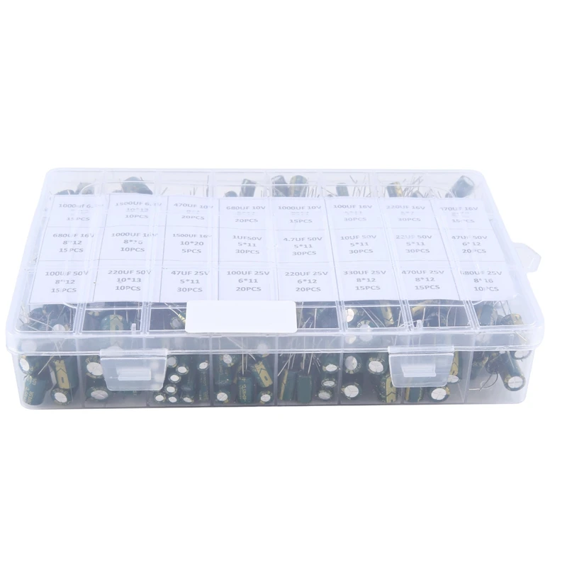 460PCS High Frequency Inline Kit Aluminum Electrolytic Capacitor Kit 24 Kinds Of Specifications Resistance Value
460PCS High Frequency Inline Kit Aluminum Electrolytic Capacitor Kit 24 Kinds Of Specifications Resistance Value