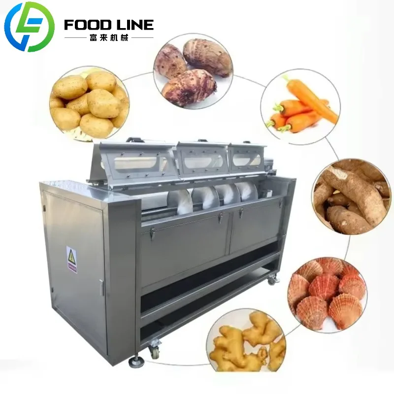 Hot Sale Cassava Peeling and Washing Machine Potato Brush Washer Automatic Potato Peeling Machine 
Hot Sale Cassava Peeling and Washing Machine Potato Brush Washer Automatic Potato Peeling Machine
