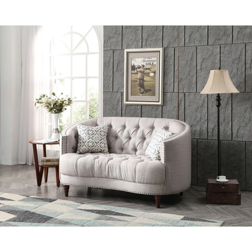Living Room Sofas,Button Tufted Loveseat Elegant Nailed Trim Detailing for a Sophisticated and Timeless Look Light,Sofas
Living Room Sofas,Button Tufted Loveseat Elegant Nailed Trim Detailing for a Sophisticated and Timeless Look Light,Sofas