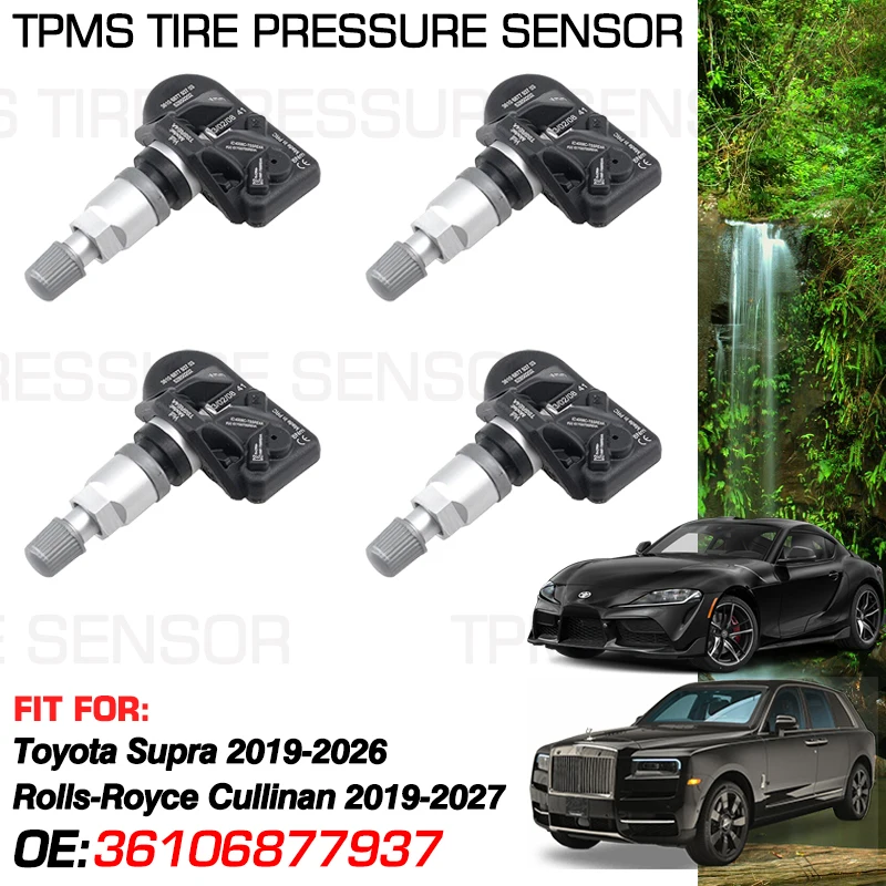 For Toyota GR Supra 2019-2026 Rolls-Royce Cullinan 2019-2027 433 MHz Tire Pressure Monitor Parts 36106877937 6877937 6877936-04
For Toyota GR Supra 2019-2026 Rolls-Royce Cullinan 2019-2027 433 MHz Tire Pressure Monitor Parts 36106877937 6877937 6877936-04
