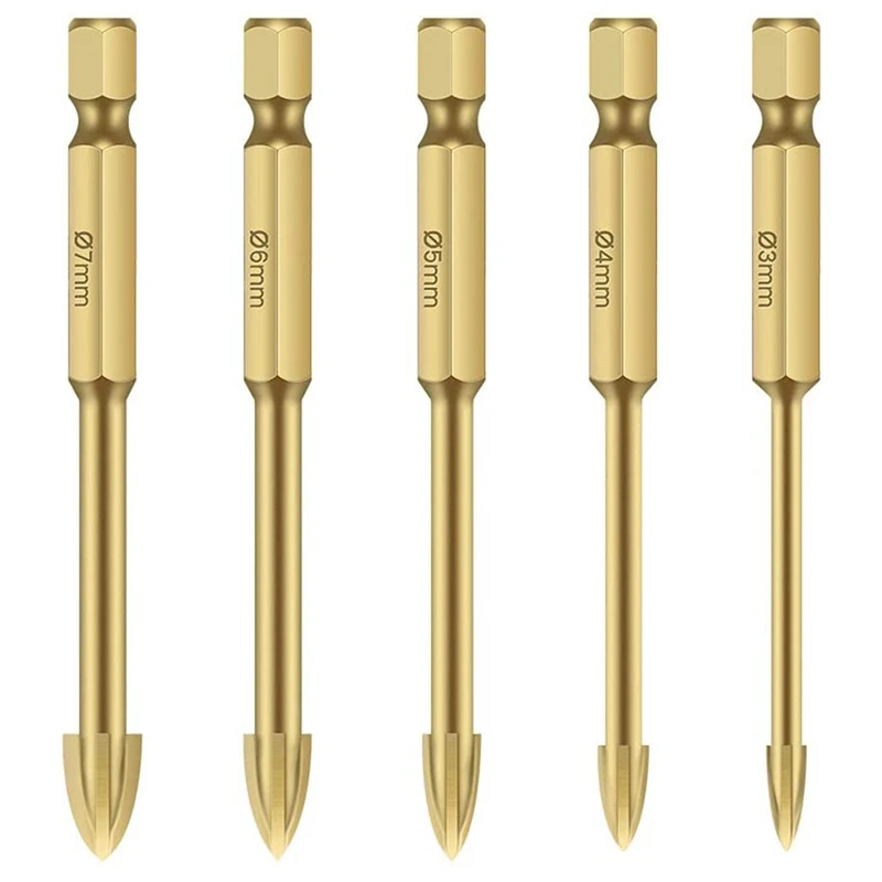Universal Drilling Tool 5PCS,Concrete Drill Bit&Masonry Drill Bit Set Multifunctional Cross Alloy Drill Bit
Universal Drilling Tool 5PCS,Concrete Drill Bit&Masonry Drill Bit Set Multifunctional Cross Alloy Drill Bit
