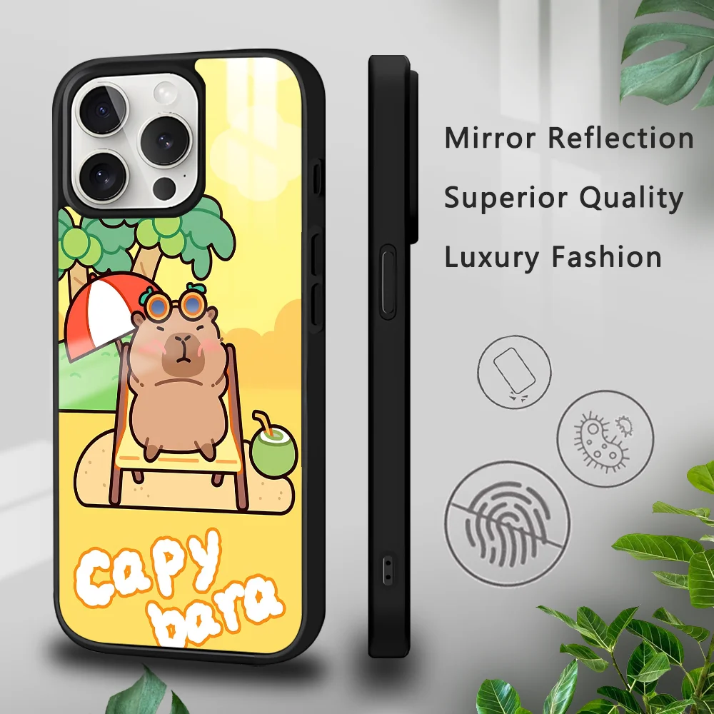 Cute Cartoon Capybara Phone Case For iPhone 16 15 14 13 12 11 Pro Xs Max Mini Plus Celulares Hard Funda
Cute Cartoon Capybara Phone Case For iPhone 16 15 14 13 12 11 Pro Xs Max Mini Plus Celulares Hard Funda