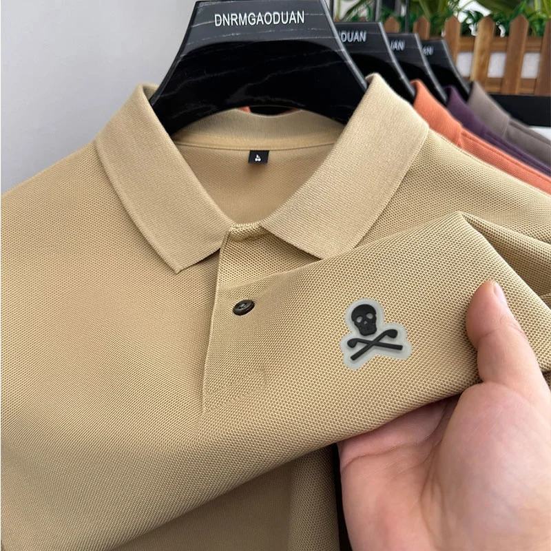 100% reine Baumwolle Sommer Casual Shirt Herren Kurzarm T-Shirt modisches neues Skelett Badge Poloshirt bequemes atmungsaktives Top
100% reine Baumwolle Sommer Casual Shirt Herren Kurzarm T-Shirt modisches neues Skelett Badge Poloshirt bequemes atmungsaktives Top