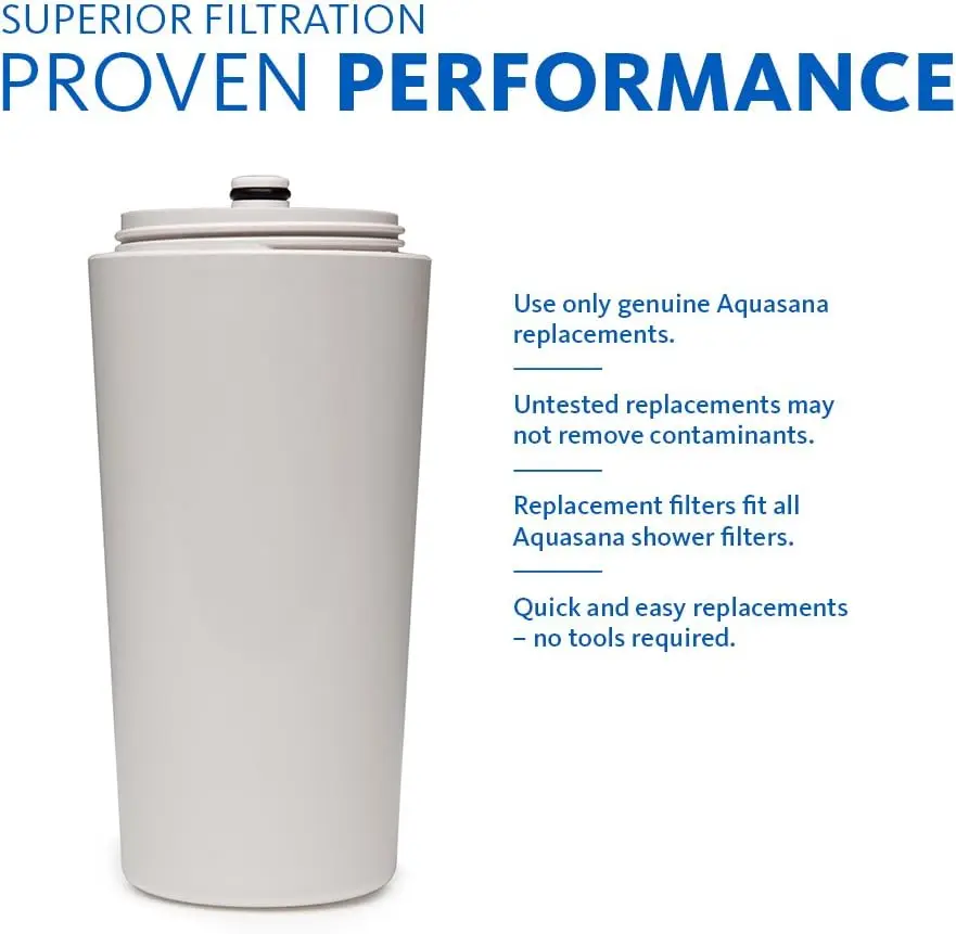 Shower Water Filter System Replacement Cartridge - Filters Over 90% of Chlorine -Soften Skin and Hair from Hard Water
Shower Water Filter System Replacement Cartridge - Filters Over 90% of Chlorine -Soften Skin and Hair from Hard Water