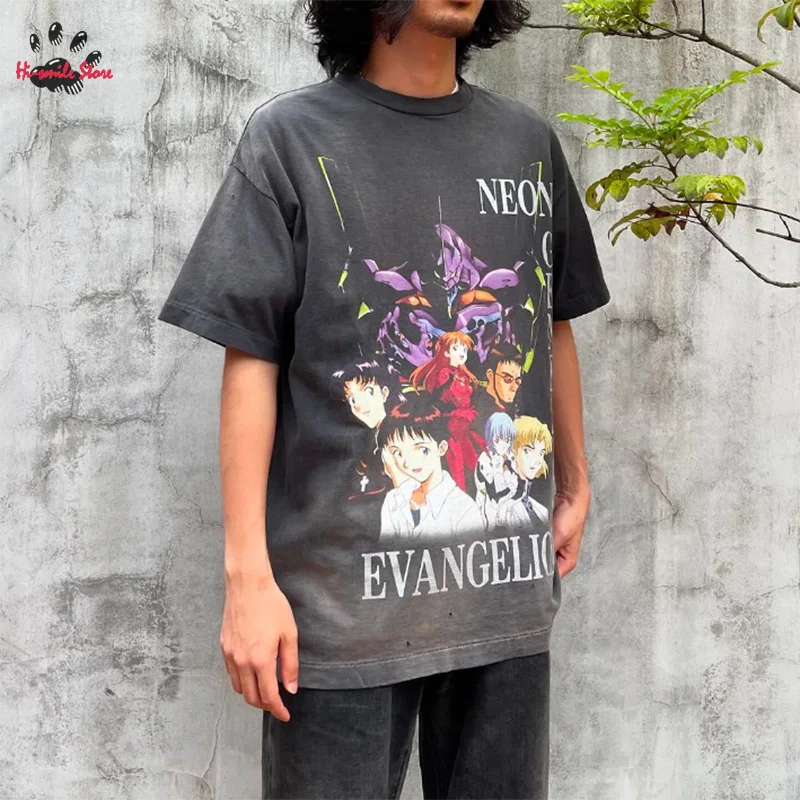 Cartoon Anime Printing SAINT T-shirt 100% Cotton Streetwear Men Woman Best Quality Washed Black Short Sleeve Summer Top
Cartoon Anime Printing SAINT T-shirt 100% Cotton Streetwear Men Woman Best Quality Washed Black Short Sleeve Summer Top