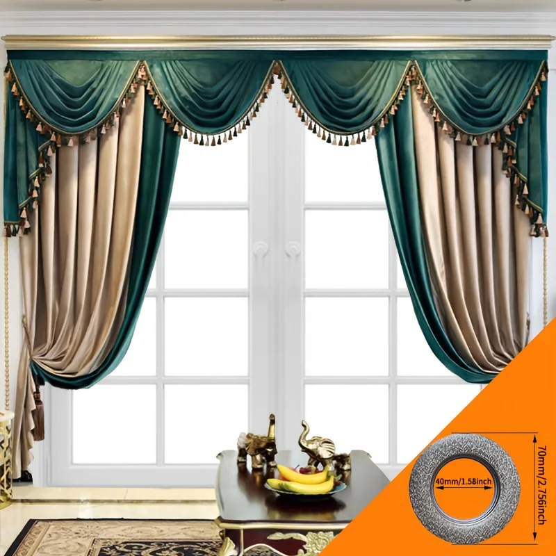 2pcs high-end luxury curtain European light luxury color flannelette living room bedroom villa finished product, no valance
2pcs high-end luxury curtain European light luxury color flannelette living room bedroom villa finished product, no valance