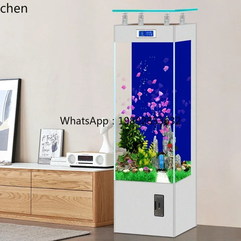 k9new ultra-white glass smart square household goldfish tank, small and medium vertical water-free aquarium in the living room
k9new ultra-white glass smart square household goldfish tank, small and medium vertical water-free aquarium in the living room