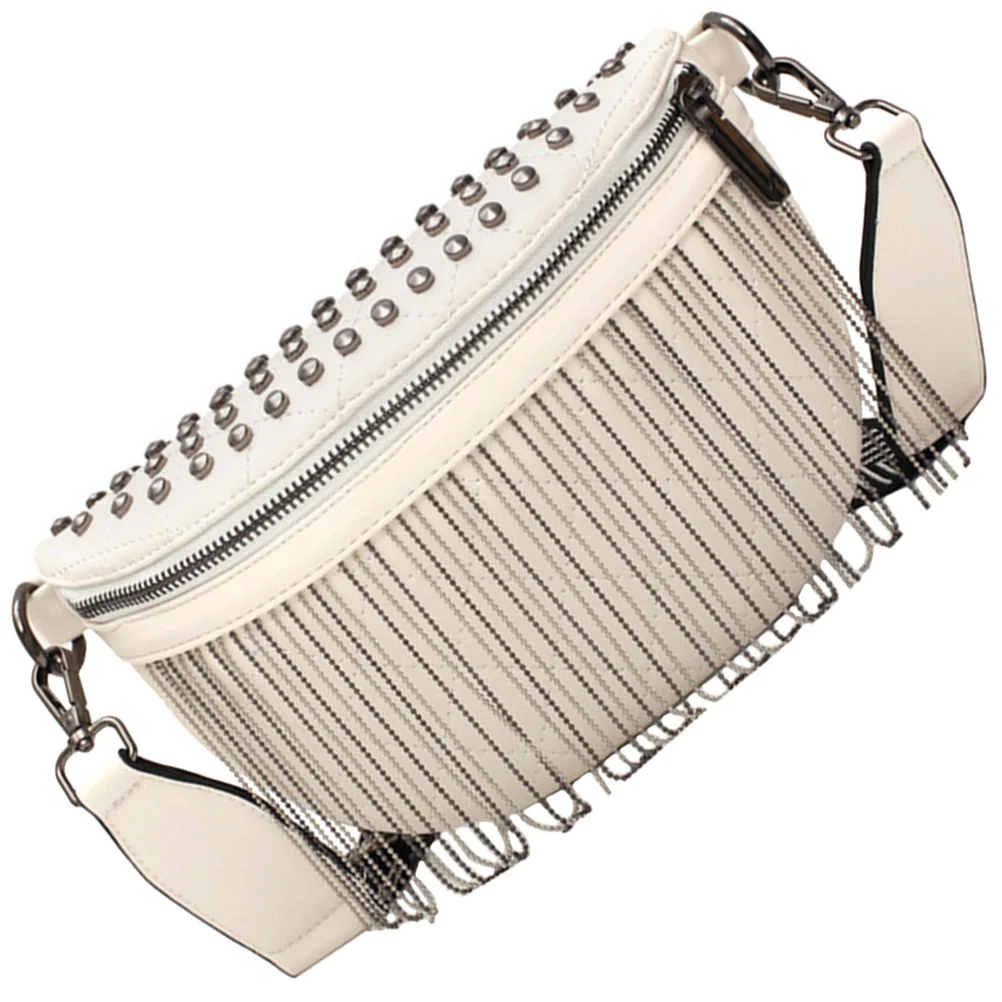 Studded Crossbody Belt Women Fashion Tassel Rivet Chest Bag Large Capacity Lightweight Black Pu Quilted Fanny Pack Student
Studded Crossbody Belt Women Fashion Tassel Rivet Chest Bag Large Capacity Lightweight Black Pu Quilted Fanny Pack Student