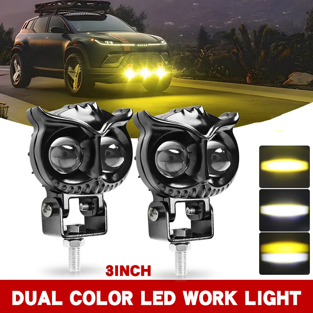 Motorcycle Fog Light Dual Color Led Headlight Owl Design Head Light ATV Scooter for Moto Auxiliary Spotlight Lamp Accessories
Motorcycle Fog Light Dual Color Led Headlight Owl Design Head Light ATV Scooter for Moto Auxiliary Spotlight Lamp Accessories