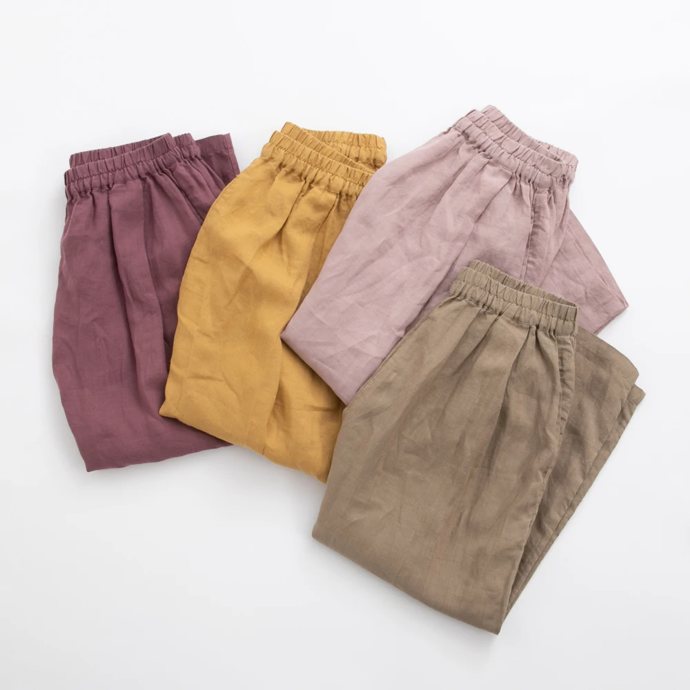 64-102cm Elastic Waist / Summer Women Casual Loose All-match Japan Style Comfortable Natural Ramie Trousers Wide Leg Pants
64-102cm Elastic Waist / Summer Women Casual Loose All-match Japan Style Comfortable Natural Ramie Trousers Wide Leg Pants