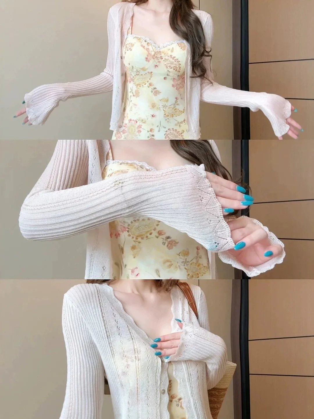 White Hollow out Silk Knitted Cardigan Women's Summer Outerwear Shoulder Shawl Small Cover up Top Thin Long Sleeve Color
White Hollow out Silk Knitted Cardigan Women's Summer Outerwear Shoulder Shawl Small Cover up Top Thin Long Sleeve Color