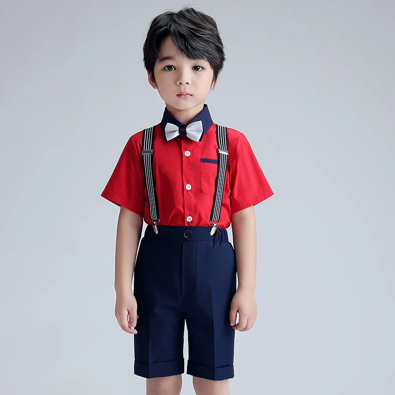 Children Summer Formal Suit Boys Shirt Strap Shorts Bowtie 4PCS Party Dress Kids Wedding Photography Suit Toddler Tuxedo Costume
Children Summer Formal Suit Boys Shirt Strap Shorts Bowtie 4PCS Party Dress Kids Wedding Photography Suit Toddler Tuxedo Costume