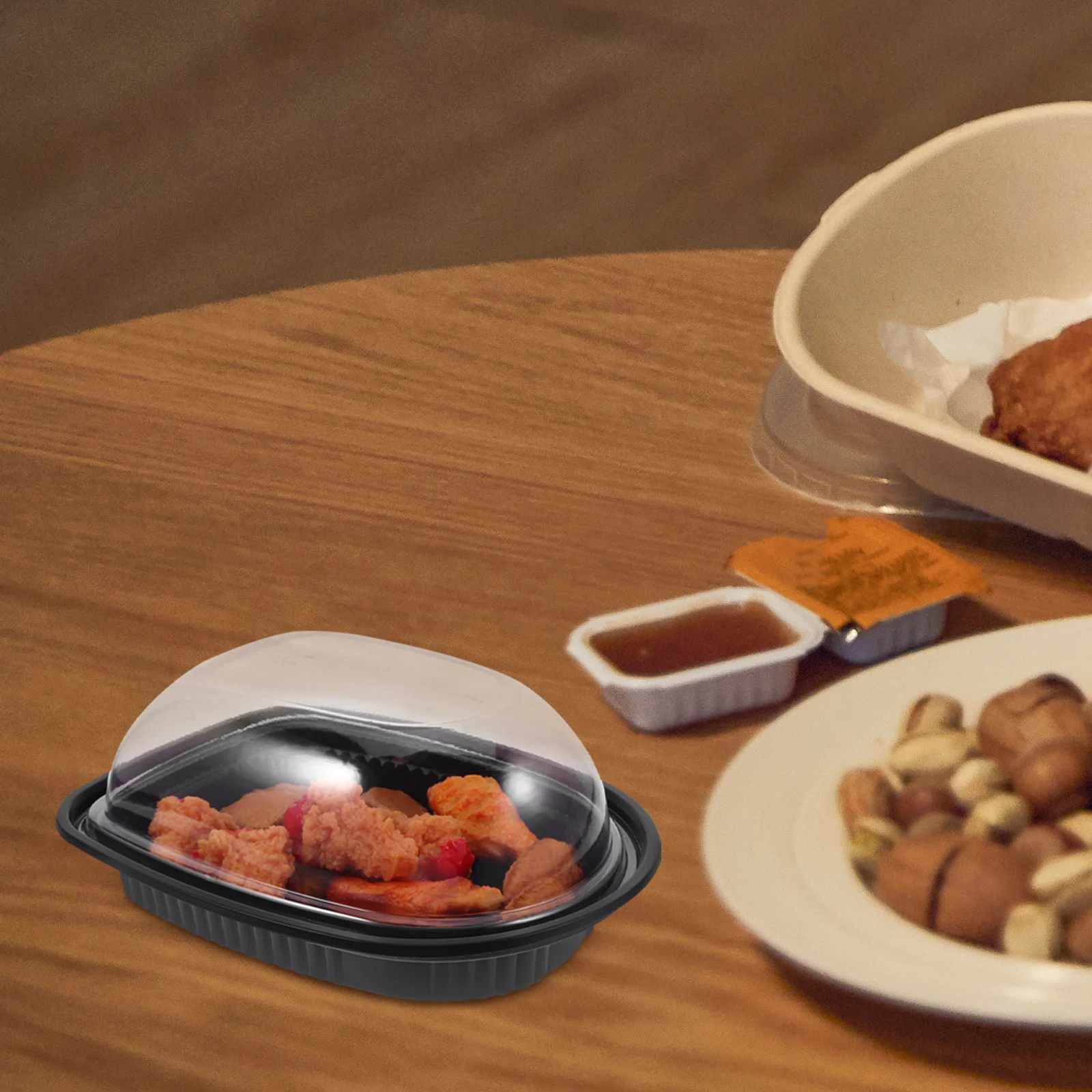 6pcs Plastic Chicken Box Transparent Take-Out Container Dustproof Insect-Proof Food Packaging Party Take Sealed 
6pcs Plastic Chicken Box Transparent Take-Out Container Dustproof Insect-Proof Food Packaging Party Take Sealed