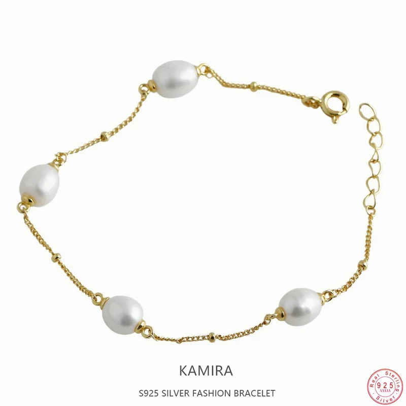 KAMIRA 925 Sterling Silver Simple Pearl Bracelets for Women Party Elegant Exquisite Wedding Banquet Fashion Jewelry Accessories
KAMIRA 925 Sterling Silver Simple Pearl Bracelets for Women Party Elegant Exquisite Wedding Banquet Fashion Jewelry Accessories