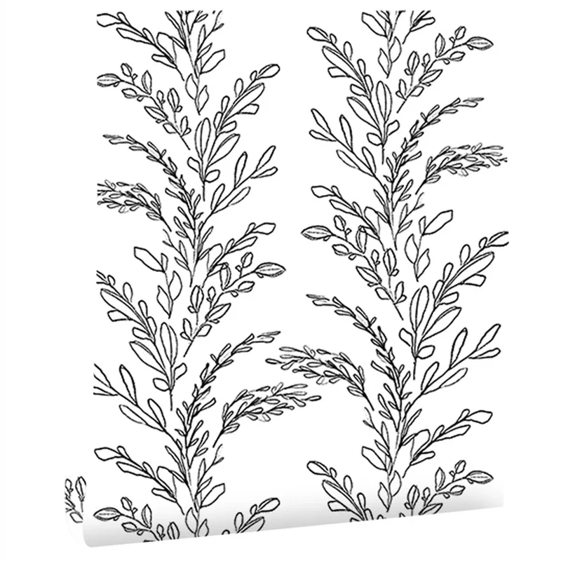 Peel and Stick Wallpaper Contact Paper Black White Self Adhesive Leaves Wallpaper Removable Wall Paper for Shelf Drawer Liner
Peel and Stick Wallpaper Contact Paper Black White Self Adhesive Leaves Wallpaper Removable Wall Paper for Shelf Drawer Liner